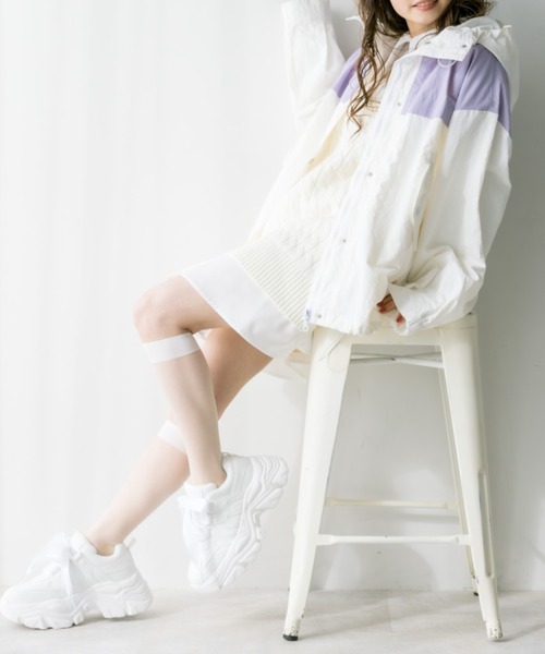 OLIVE des OLIVE（オリーブデオリーブ）の「配色マウンテンパーカー　1031070050（マウンテンパーカー・レディース・ベージュ/イエロー/オフホワイト・FREE）」の10枚目の写真