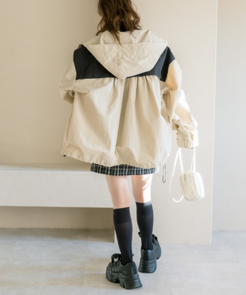 OLIVE des OLIVE（オリーブデオリーブ）の「配色マウンテンパーカー　1031070050（マウンテンパーカー・レディース・ベージュ/イエロー/オフホワイト・FREE）」の13枚目の写真