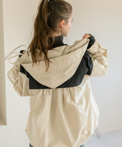 OLIVE des OLIVE（オリーブデオリーブ）の「配色マウンテンパーカー　1031070050（マウンテンパーカー・レディース・ベージュ/イエロー/オフホワイト・FREE）」の17枚目の写真