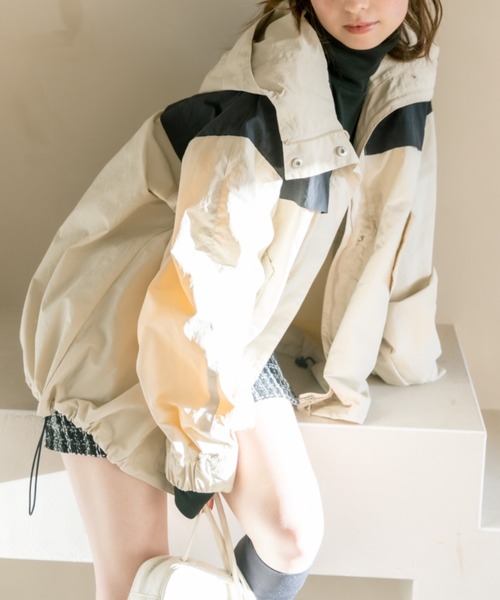 OLIVE des OLIVE（オリーブデオリーブ）の「配色マウンテンパーカー　1031070050（マウンテンパーカー・レディース・ベージュ/イエロー/オフホワイト・FREE）」の19枚目の写真