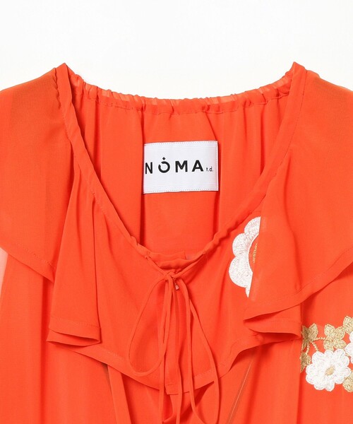 Ray BEAMS（レイビームス）の「NOMA t.d. × Ray BEAMS / 別注 Chiffon Dress（ワンピース・レディース・オレンジ・ONE SIZE）」の3枚目の写真