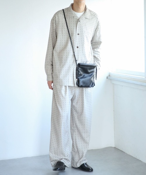 SENSE OF PLACE by URBAN RESEARCH（センスオブプレイスバイアーバンリサーチ）の「『セットアップ対応』コモンガラオープンカラールーズシャツA（シャツ/ブラウス・メンズ・ブラック/ライトカーキ/ライトベージュ・SMALL/MEDIUM/LARGE）」の17枚目の写真