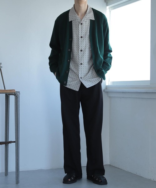 SENSE OF PLACE by URBAN RESEARCH（センスオブプレイスバイアーバンリサーチ）の「『セットアップ対応』コモンガラオープンカラールーズシャツA（シャツ/ブラウス・メンズ・ブラック/ライトカーキ/ライトベージュ・SMALL/MEDIUM/LARGE）」の22枚目の写真