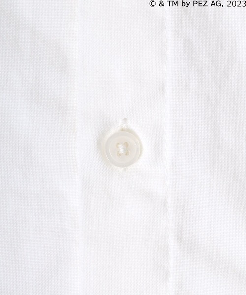 MARUKAWA（マルカワ）の「PEZ/ペッツ ワンポイントロゴ キャラクター刺繍 無地 ストライプ オーバーサイズ レギュラーカラーシャツ メンズ レディース（シャツ/ブラウス・メンズ・ブルー系その他/グリーン/ホワイト・M/L）」の13枚目の写真