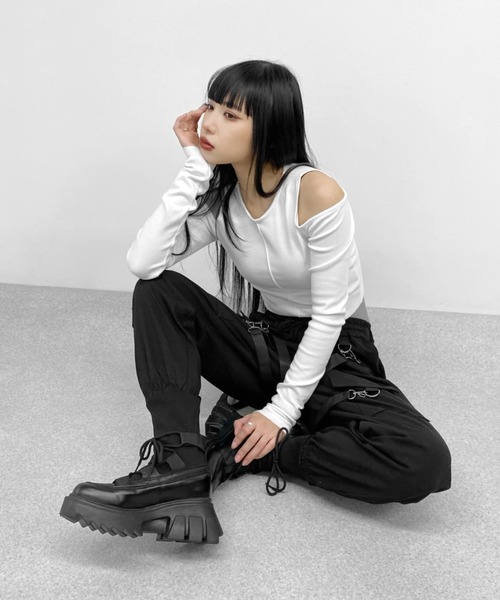 Center seam shoulder cut tops / センターシームショルダー