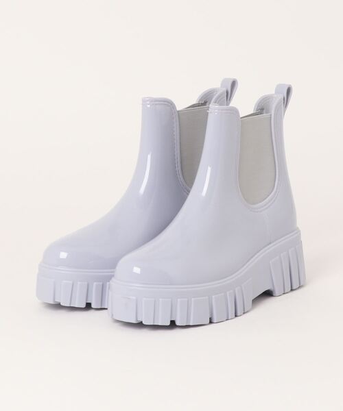 aimoha（アイモハ）の「厚底ショートレインブーツ（レインシューズ・レディース・ライトベージュ/ライトグレー/ピンク/ベージュ/パープル/ブラック・23.0cm/25.0cm/23.5cm/24.5cm/24.0cm/25.5cm）」の10枚目の写真