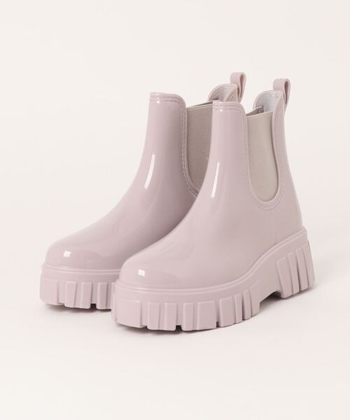 aimoha（アイモハ）の「厚底ショートレインブーツ（レインシューズ・レディース・ライトベージュ/ライトグレー/ピンク/ベージュ/パープル/ブラック・23.0cm/25.0cm/23.5cm/24.5cm/24.0cm/25.5cm）」の14枚目の写真