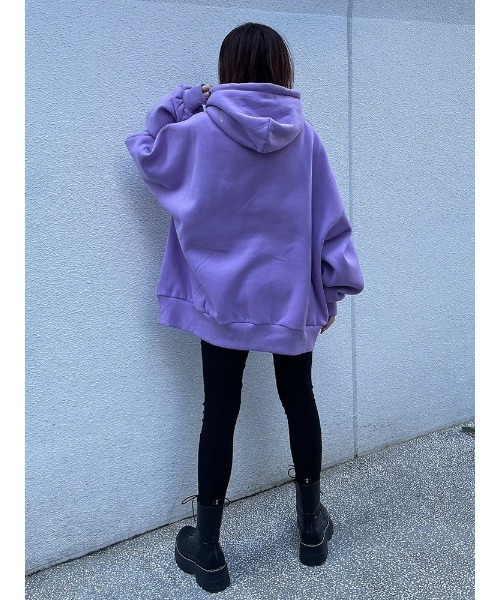 ENVYM（アンビー）の「カラーエンブロイダリールーズＰＯ（パーカー・レディース・ホワイト/パープル/ブルー/ブラック・FREE）」の9枚目の写真