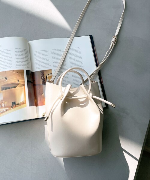 index（インデックス）の「◆巾着型ミニショルダー（ショルダーバッグ・レディース・ライトパープル/ブラック/オフホワイト・00）」の4枚目の写真