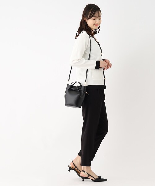 index（インデックス）の「◆巾着型ミニショルダー（ショルダーバッグ・レディース・ライトパープル/ブラック/オフホワイト・00）」の8枚目の写真