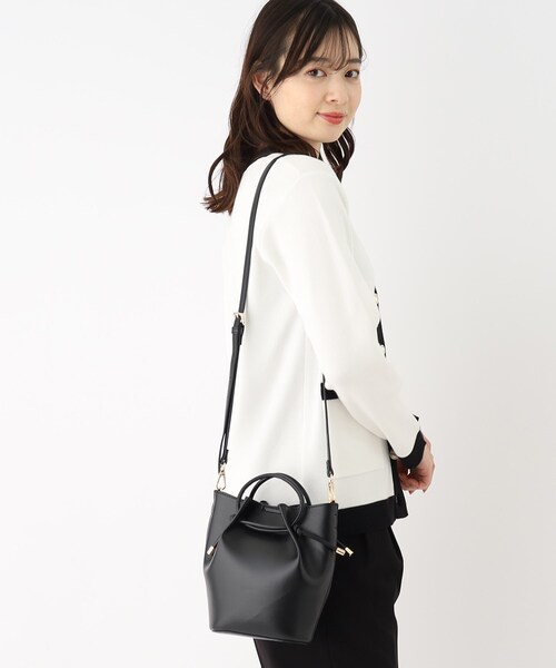 index（インデックス）の「◆巾着型ミニショルダー（ショルダーバッグ・レディース・ライトパープル/ブラック/オフホワイト・00）」の9枚目の写真