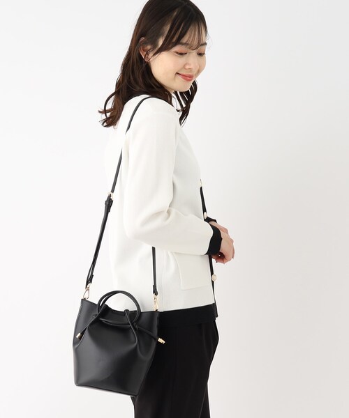 index（インデックス）の「◆巾着型ミニショルダー（ショルダーバッグ・レディース・ライトパープル/ブラック/オフホワイト・00）」の10枚目の写真