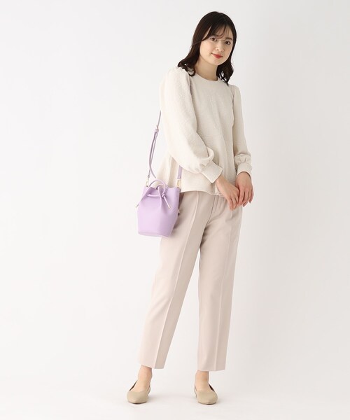 index（インデックス）の「◆巾着型ミニショルダー（ショルダーバッグ・レディース・ライトパープル/ブラック/オフホワイト・00）」の13枚目の写真