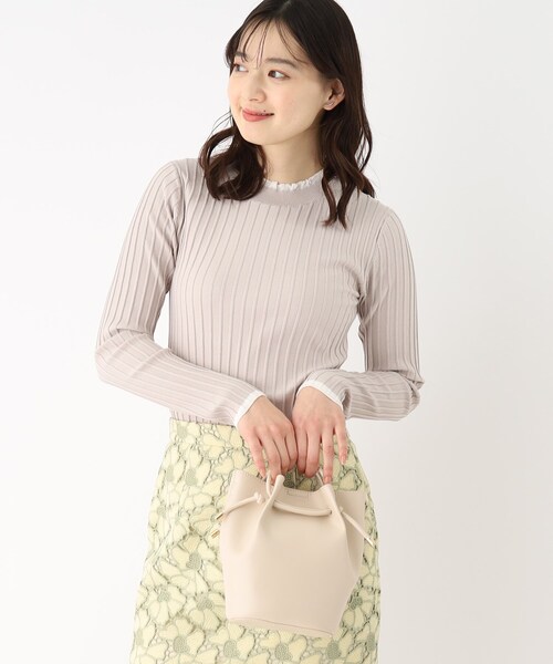 index（インデックス）の「◆巾着型ミニショルダー（ショルダーバッグ・レディース・ライトパープル/ブラック/オフホワイト・00）」の20枚目の写真