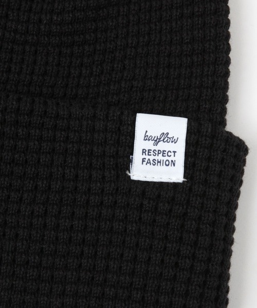 BAYFLOW（ベイフロー）の「ワッフルニットワッチ（ニットキャップ/ビーニー・メンズ・ブラック/オレンジ/ナチュラル/アクア/クリアブルー/グレー/オレンジ系その他2・FREE）」の10枚目の写真