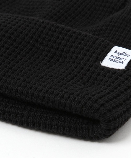 BAYFLOW（ベイフロー）の「ワッフルニットワッチ（ニットキャップ/ビーニー・メンズ・ブラック/オレンジ/ナチュラル/アクア/クリアブルー/グレー/オレンジ系その他2・FREE）」の9枚目の写真