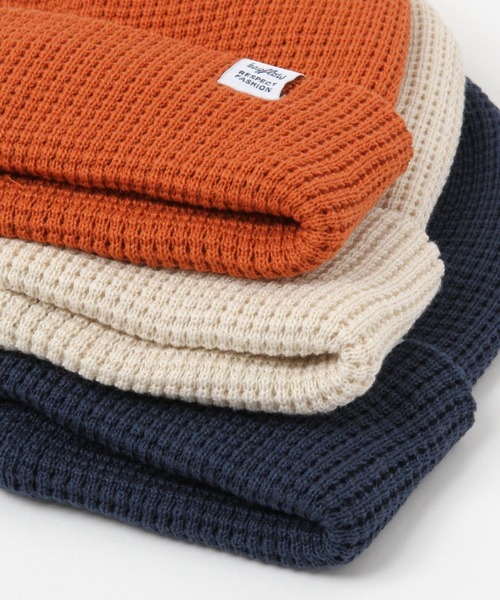 BAYFLOW（ベイフロー）の「ワッフルニットワッチ（ニットキャップ/ビーニー・メンズ・ブラック/オレンジ/ナチュラル/アクア/クリアブルー/グレー/オレンジ系その他2・FREE）」の8枚目の写真