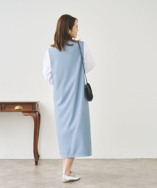 Chez toi(シェトワ)の「袖布帛カットワンピース(ワンピース・レディース・カーキ/ブラック/ブルー・FREE)」の17枚目の写真