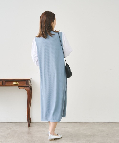 Chez toi(シェトワ)の「袖布帛カットワンピース(ワンピース・レディース・カーキ/ブラック/ブルー・FREE)」の22枚目の写真