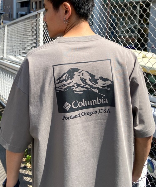 Columbia（コロンビア）の「【展開店舗限定】columbia/コロンビア インペリアルパーク オーバーサイズ/ワイドシルエット バックプリントTシャツ/半袖Tシャツ PM6871（Tシャツ/カットソー・レディース・グリーン系その他/グリーン/ブラック×ホワイト/ホワイト×パープル/ブラウン/ホワイト×ブラック/ブラウン系その他/ブラック×ブルー・M/L/XL/S）」の6枚目の写真