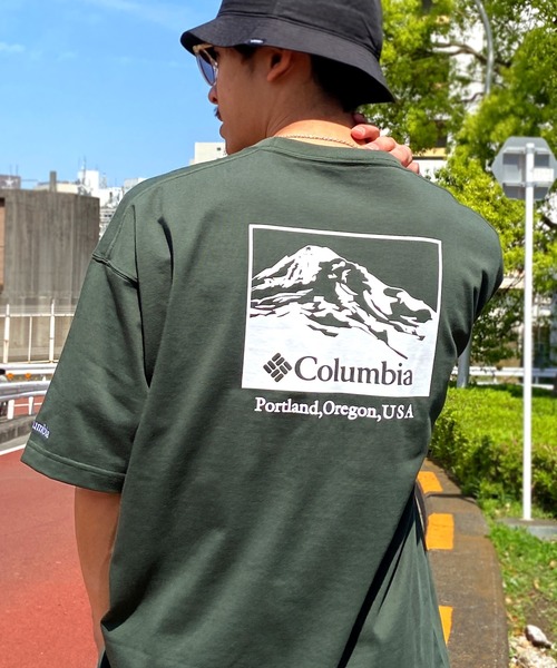 Columbia（コロンビア）の「【展開店舗限定】columbia/コロンビア インペリアルパーク オーバーサイズ/ワイドシルエット バックプリントTシャツ/半袖Tシャツ PM6871（Tシャツ/カットソー・レディース・グリーン系その他/グリーン/ブラック×ホワイト/ホワイト×パープル/ブラウン/ホワイト×ブラック/ブラウン系その他/ブラック×ブルー・M/L/XL/S）」の8枚目の写真