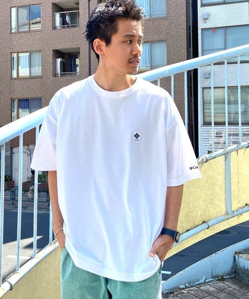 Columbia（コロンビア）の「【展開店舗限定】columbia/コロンビア インペリアルパーク オーバーサイズ/ワイドシルエット バックプリントTシャツ/半袖Tシャツ PM6871（Tシャツ/カットソー・レディース・グリーン系その他/グリーン/ブラック×ホワイト/ホワイト×パープル/ブラウン/ホワイト×ブラック/ブラウン系その他/ブラック×ブルー・M/L/XL/S）」の12枚目の写真