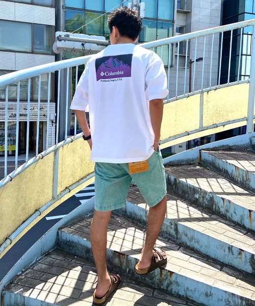 Columbia（コロンビア）の「【展開店舗限定】columbia/コロンビア インペリアルパーク オーバーサイズ/ワイドシルエット バックプリントTシャツ/半袖Tシャツ PM6871（Tシャツ/カットソー・レディース・グリーン系その他/グリーン/ブラック×ホワイト/ホワイト×パープル/ブラウン/ホワイト×ブラック/ブラウン系その他/ブラック×ブルー・M/L/XL/S）」の21枚目の写真