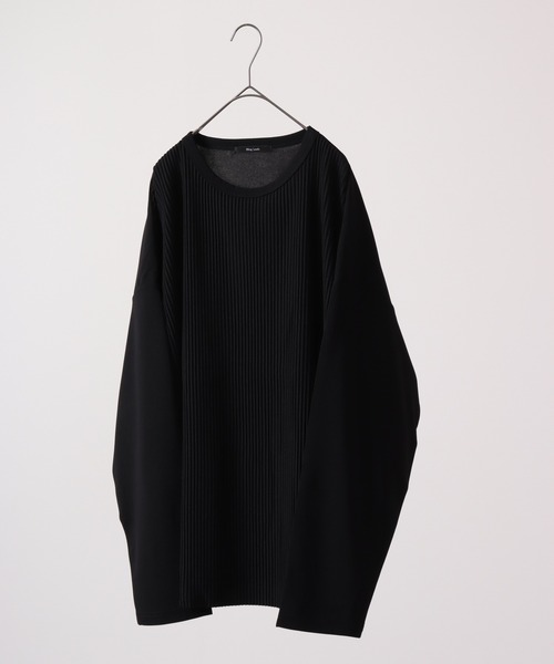 Bling Leads（ブリングリーズ）の「Bling Leads クレープBIGクルーネック長袖Tee（Tシャツ/カットソー・メンズ・ブラック/グレイッシュベージュ・M/L）」の12枚目の写真