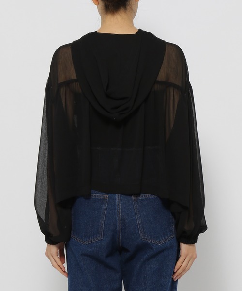 mysty woman（ミスティウーマン）の「［追加4］楊柳シアーパーカー　193459（パーカー・レディース・ライトベージュ/ホワイト系その他/ブラック/ライトグリーン/ダークグリーン/モカ/ライトピンク/オレンジ・FREE）」の14枚目の写真