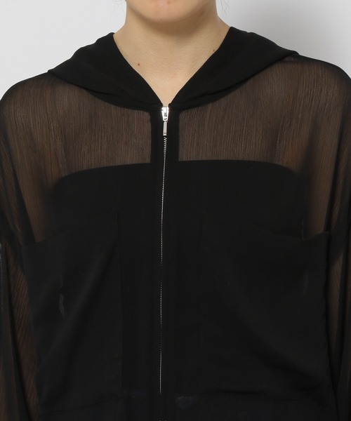 mysty woman（ミスティウーマン）の「［追加4］楊柳シアーパーカー　193459（パーカー・レディース・ライトベージュ/ホワイト系その他/ブラック/ライトグリーン/ダークグリーン/モカ/ライトピンク/オレンジ・FREE）」の16枚目の写真