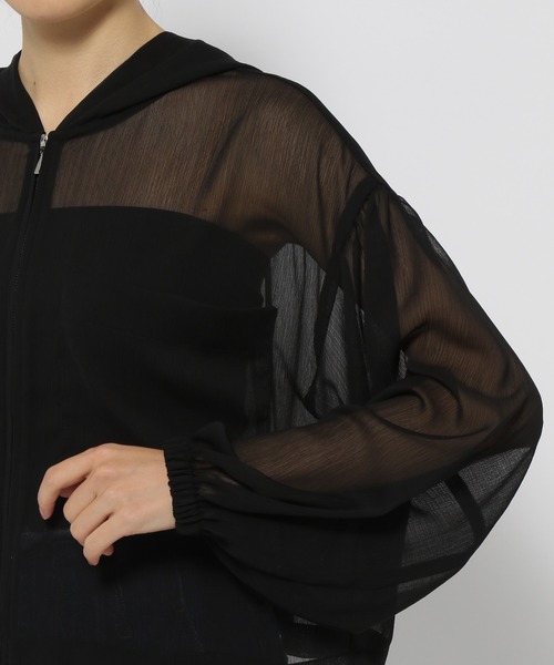 mysty woman（ミスティウーマン）の「［追加4］楊柳シアーパーカー　193459（パーカー・レディース・ライトベージュ/ホワイト系その他/ブラック/ライトグリーン/ダークグリーン/モカ/ライトピンク/オレンジ・FREE）」の13枚目の写真