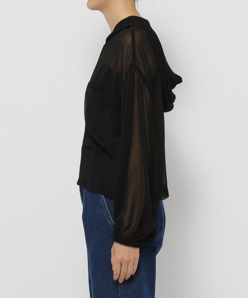 mysty woman（ミスティウーマン）の「［追加4］楊柳シアーパーカー　193459（パーカー・レディース・ライトベージュ/ホワイト系その他/ブラック/ライトグリーン/ダークグリーン/モカ/ライトピンク/オレンジ・FREE）」の19枚目の写真