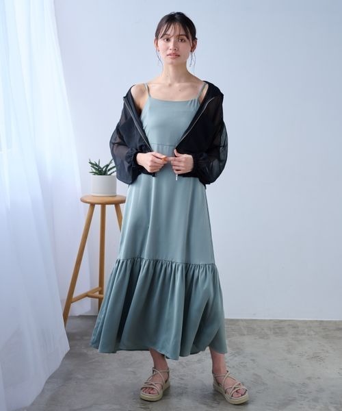 mysty woman（ミスティウーマン）の「［追加4］楊柳シアーパーカー　193459（パーカー・レディース・ライトベージュ/ホワイト系その他/ブラック/ライトグリーン/ダークグリーン/モカ/ライトピンク/オレンジ・FREE）」の11枚目の写真