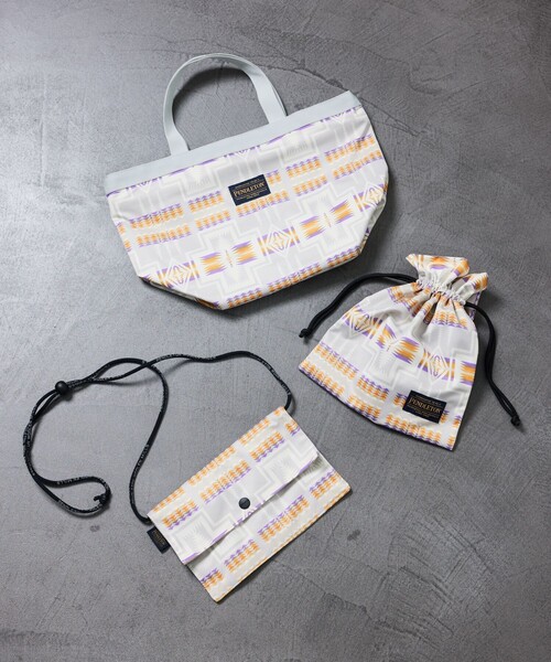 pendleton 【ペンドルトン】別注 巾着 ショルダーバッグ グレー 完売 FREAK'S STORE（フリークスストア）の「【限定展開】PENDLETON