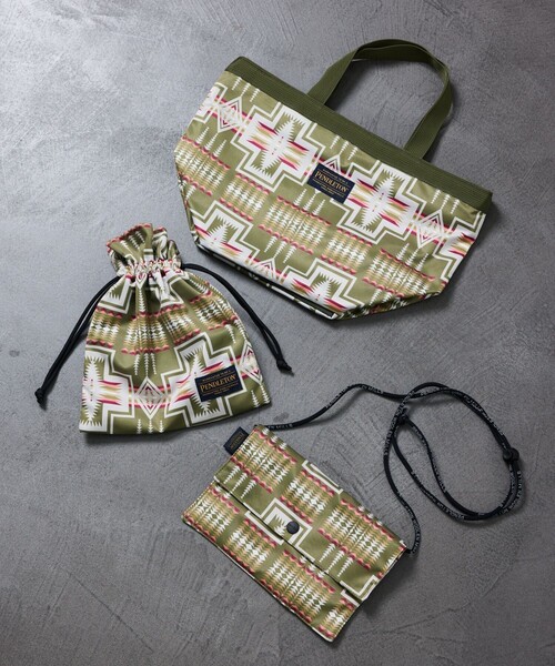 pendleton 【ペンドルトン】別注 巾着 ショルダーバッグ グレー 完売 FREAK'S STORE（フリークスストア）の「【限定展開】PENDLETON