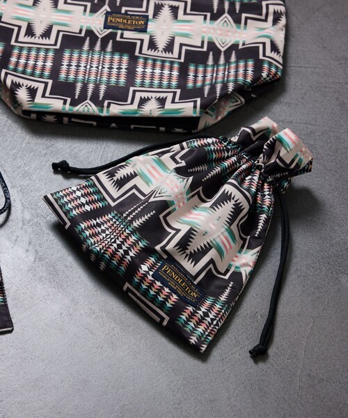 pendleton 【ペンドルトン】別注 巾着 ショルダーバッグ グレー 完売 FREAK'S STORE（フリークスストア）の「【限定展開】PENDLETON
