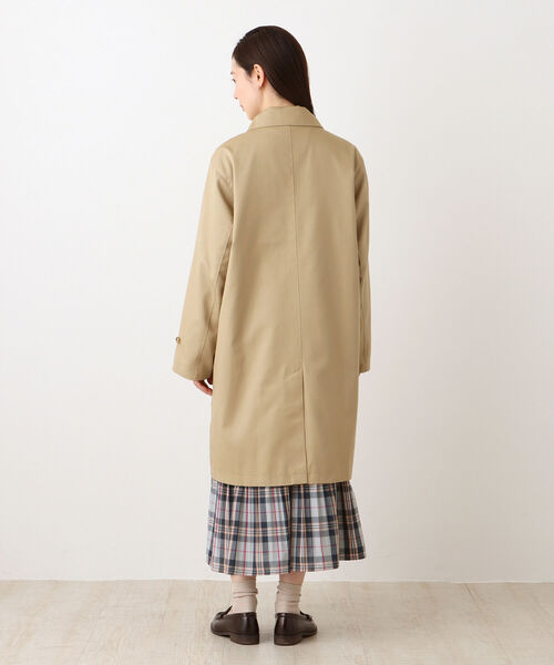 Afternoon Tea（アフタヌーンティー）の「タータンチェック柄ステンカラーコート（ステンカラーコート・レディース・ベージュ/カーキ・MEDIUM）」の3枚目の写真