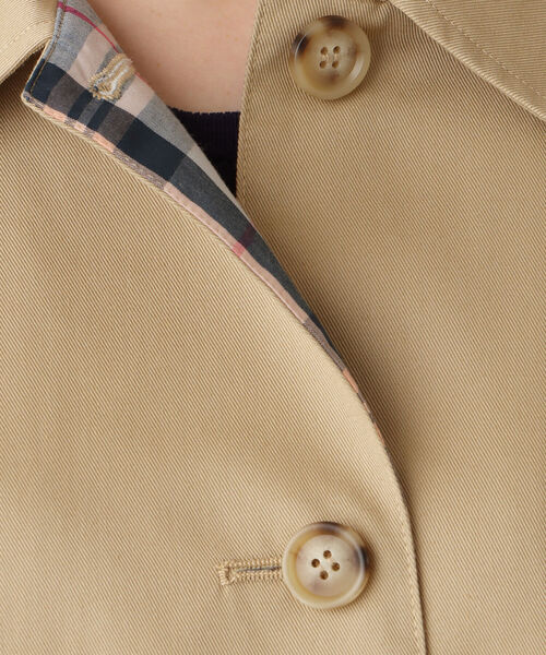 Afternoon Tea（アフタヌーンティー）の「タータンチェック柄ステンカラーコート（ステンカラーコート・レディース・ベージュ/カーキ・MEDIUM）」の8枚目の写真