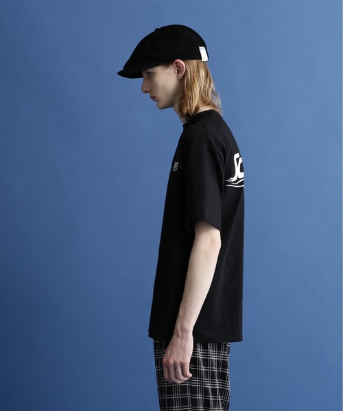 schott（ショット）の「Schott/ショット/SS T-SHIRT "FIRE SCRIPT"/"ファイア スクリプト" Tシャツ（Tシャツ/カットソー・メンズ・オフホワイト/サックスブルー/ブラック/オレンジ・M/XL/L/2XL）」の14枚目の写真