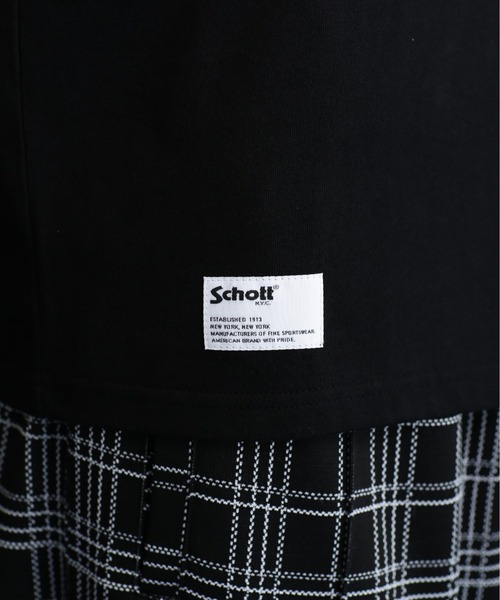 schott（ショット）の「Schott/ショット/SS T-SHIRT "FIRE SCRIPT"/"ファイア スクリプト" Tシャツ（Tシャツ/カットソー・メンズ・オフホワイト/サックスブルー/ブラック/オレンジ・M/XL/L/2XL）」の18枚目の写真