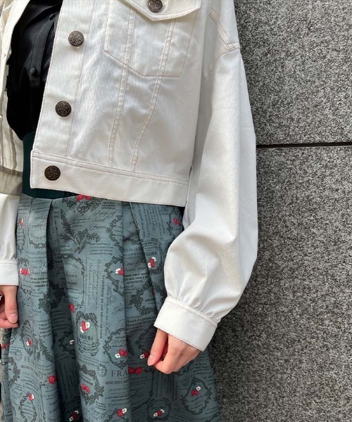 axes femme POETIQUE(アクシーズファムポエティック)の「ビッグ襟ショートブルゾン(ブルゾン・レディース・キナリ/その他/ブラック・MEDIUM)」の16枚目の写真