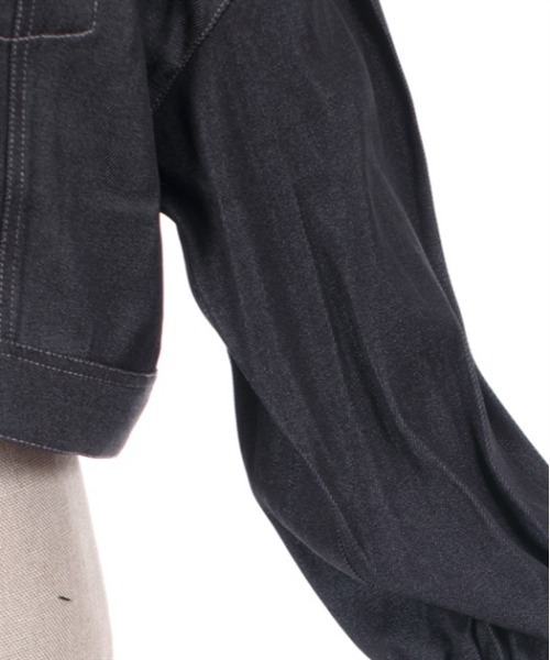 axes femme POETIQUE(アクシーズファムポエティック)の「ビッグ襟ショートブルゾン(ブルゾン・レディース・キナリ/その他/ブラック・MEDIUM)」の19枚目の写真