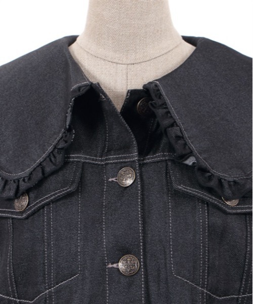 axes femme POETIQUE(アクシーズファムポエティック)の「ビッグ襟ショートブルゾン(ブルゾン・レディース・キナリ/その他/ブラック・MEDIUM)」の20枚目の写真