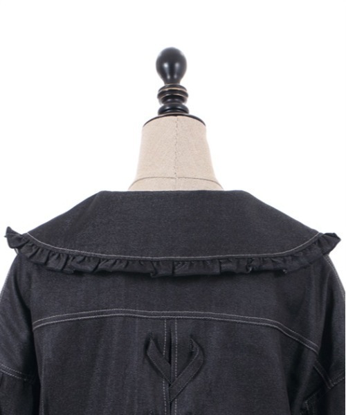 axes femme POETIQUE(アクシーズファムポエティック)の「ビッグ襟ショートブルゾン(ブルゾン・レディース・キナリ/その他/ブラック・MEDIUM)」の21枚目の写真