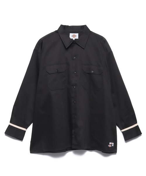 ディッキーズ　LINE6 ワークシャツ 古着 00s Dickies 「SPIDER 6」 LINE 6 ギター アンプ 豪華
