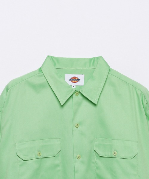 Dickies（ディッキーズ）の「【Dickies】長袖 ワイド ワークシャツ / 両胸ポケット / ディッキーズ（シャツ/ブラウス・メンズ・ブラック/ピンク系/オレンジ/ミント・S/M/L）」の10枚目の写真