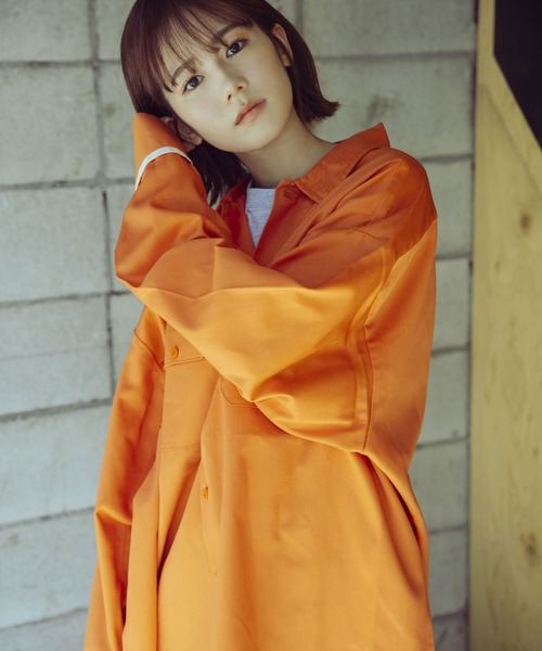 セール】【Dickies】長袖 ワイドワークシャツ/ディッキーズ（シャツ