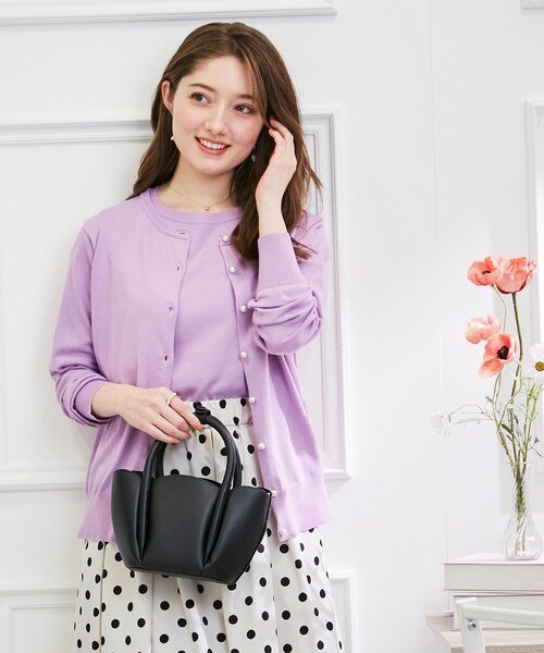 couture brooch（クチュールブローチ）の「◆スカラップミニバッグ（ショルダーバッグ・レディース・ブラック/アイボリー/ベビーピンク・00）」の19枚目の写真