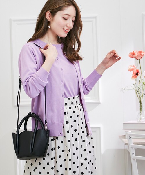 couture brooch（クチュールブローチ）の「◆スカラップミニバッグ（ショルダーバッグ・レディース・ブラック/アイボリー/ベビーピンク・00）」の20枚目の写真