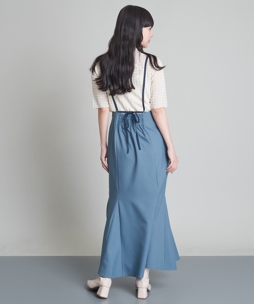 A de a.v.v（アードアー・ヴェ・ヴェ）の「（セットアップ可）サス付きハイウエストマーメイドスカート（スカート・レディース・グレー/ブルー・SMALL/MEDIUM/36/38）」の22枚目の写真